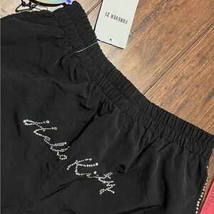 Hello Kitty Sanrio x Forever 21 Black embelished Shorts M NWT